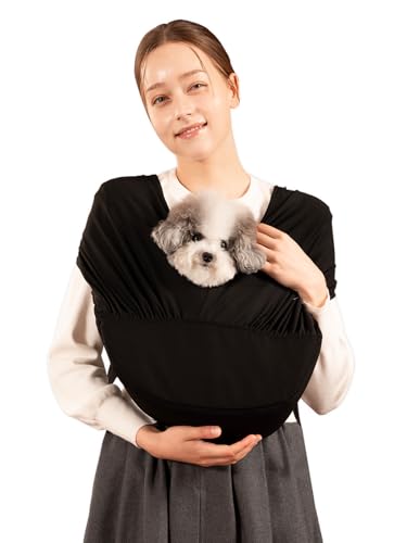 Harryspet Feelaty Hundetrage für kleine Hunde - Bequemer Yoga-Stoff, elastische Passform - Tragbare Haustiertragetasche für Hunde 0-5,4 kg - Perfektes Welpentuch für Reisen und Alltag (Schwarz, Harryspet Feelaty Hundetrage für kleine Hunde - Bequemer Yoga-Stoff, elastische Passform - Tragbare Haustiertragetasche für Hunde 0-5,4 kg - Perfektes Welpentuch für Reisen und Alltag (Schwarz, von HARRYS PET