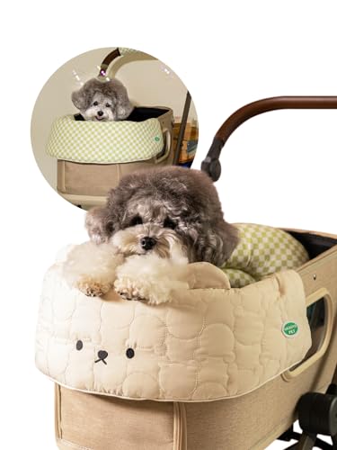 Kinderwagen-Abdeckung für Haustiere, Kinderwagen nicht im Lieferumfang enthalten, Bettdecke, BerryMore Edition, Harryspet, Kinderwagenschutz, nur Abdeckung (Elfenbeinfarben) von HARRYS PET