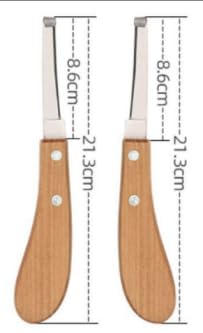 HARY 2 Stück Hufmesser 21.3cm Edelstahl Hufmesser für Pferde mit Gebogenem Ergonomischem Griff für Pferde Rinder Schafe HARY 2 Stück Hufmesser 21.3cm Edelstahl Hufmesser für Pferde mit Gebogenem Ergonomischem Griff für Pferde Rinder Schafe von HARY