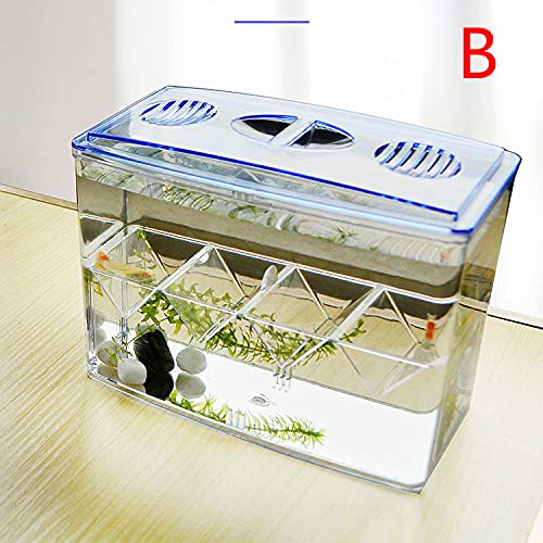 Aquarium Acryl-Fisch-Fisch-Zucht-Isolations-Box Aquarium Aquarium-Züchter-Fisch-Tank-Brut-Inkubator Fish House Home for Garnele Clownfish Aquarien (Color : B) von HASMI