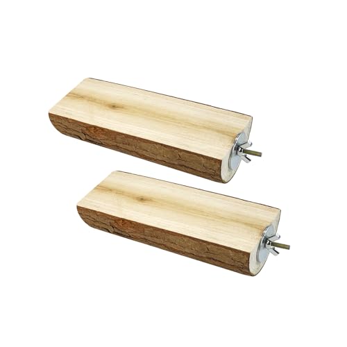 HASPET Papageienkäfig-Sitzstange, Holzplattform für Vögel (2 Packungen) von HASPET