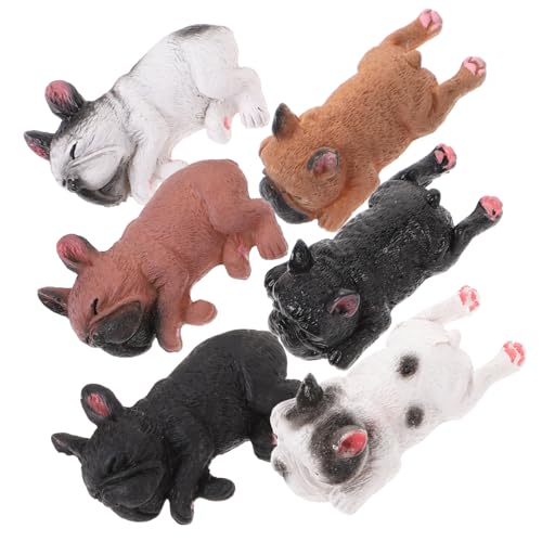 HAWILLOSCH 6stücke Schlafender Hund Cartoon Ornament Desktop Skulptur Aus Kunstharz Dekorative Figuren Für Zuhause Büro Zimmer Ausstattung von HAWILLOSCH