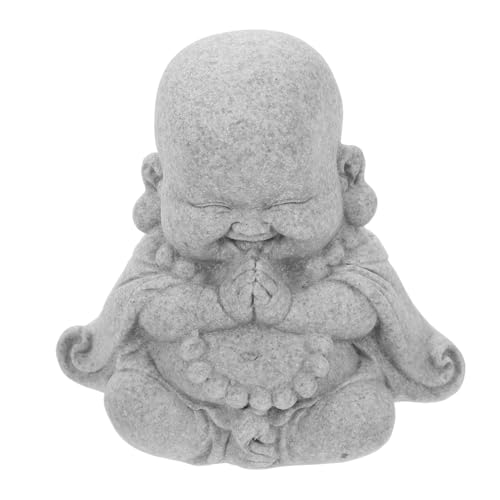 HAWILLOSCH Aquarium Buddha Figurine Kleine Buddha Statue Dekorative Fischbecken Skulptur Meditativer Einsiedler Miniatur Tischdekoration für Aquarien und Innenräume von HAWILLOSCH