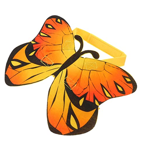 HAWILLOSCH Halloween Pet Kostüm Schmetterlingsform Gelb Leichtes Atmungsaktives Haustierkleidungsstück Für Katzen Halloween Party Cosplay Haustierbekleidung von HAWILLOSCH