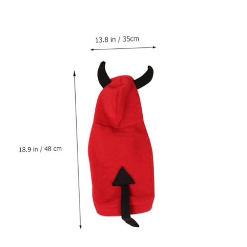 HAWILLOSCH Haustier Teufel Verwandlungs Outfit Haustierkleidung Teufelskostüme Für Hunde Weiche Dame Halloween Hundekostüme Hunde Teufel Kostüm Party Welpenkostüm Pelziges von HAWILLOSCH