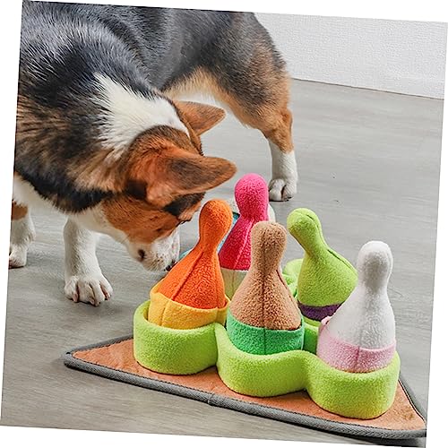 HAWILLOSCH Hundeschnüffelteppich Interaktives Quietschspielzeug mit Futterversteck für Welpen Fördert Langsames Fressen Training und Stressabbau Robust und Sicher für Kauspielspaß HAWILLOSCH Hundeschnüffelteppich Interaktives Quietschspielzeug mit Futterversteck für Welpen Fördert Langsames Fressen Training und Stressabbau Robust und Sicher für Kauspielspaß von HAWILLOSCH