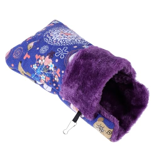 HAWILLOSCH Warmer Kleintier Schlafsack aus Plüsch und Baumwolle Kuschelige Schlafhöhle für Hamster Meerschweinchen Frettchen und Kleine Haustiere Nest für Winter Zubehör für Kleintierkäfig von HAWILLOSCH