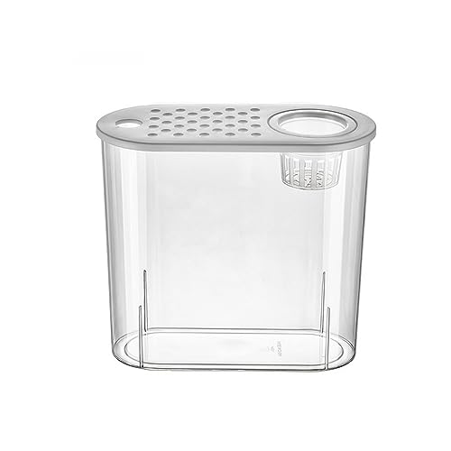 HAZARA Kunststoff Transparent Aquarium Dekoration Kreativ Desktop Goldfisch Tank Wohnzimmer Hydroponik Pflanzen Lazy Aquascape Filter Aquarium-B von HAZARA