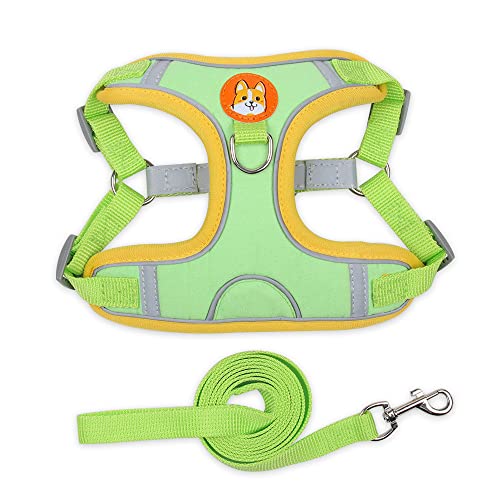 HAZARA Outdoor-Hundebrustgeschirr, reflektierende Streifen Jacke Leine Träger, verstellbare Hundebrustgeschirr, Haustier Wildleder weich reflektierende Streifen-Green||L HAZARA Outdoor-Hundebrustgeschirr, reflektierende Streifen Jacke Leine Träger, verstellbare Hundebrustgeschirr, Haustier Wildleder weich reflektierende Streifen-Green||L von HAZARA