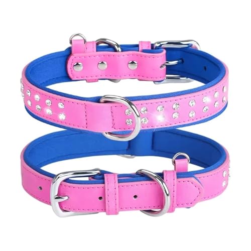 Funkelndes Strass-Welpenhalsband, personalisiertes Halsband für kleine Hunde, Chihuahua(Rose Red,S) von HBJzxlOK