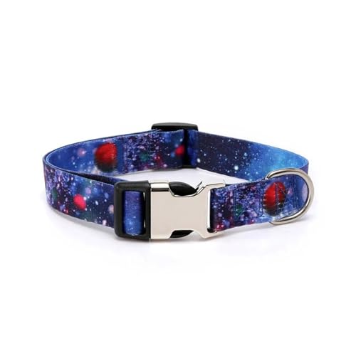 Haustier-Halsband, gestreiftes Polyester, Hundeleine, verstellbares Nylon-Hundehalsband, personalisiert(Blue 4,S) von HBJzxlOK