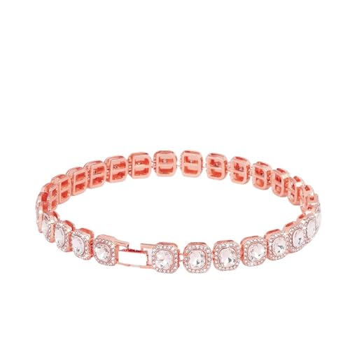 Haustier Halskette Katze Hund Halsband mit Diamant glänzend Schmuck Metall Kristall Strass Halsband(Rose Gold,50cm) von HBJzxlOK