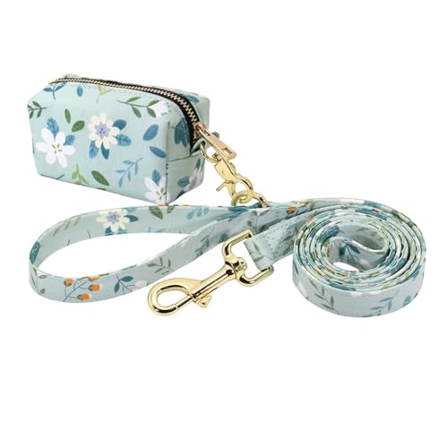 Hundeleinentasche mit Blumendruck, Snacktasche für Hundeleinen(168 Green) von HBJzxlOK