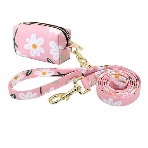 Hundeleinentasche mit Blumendruck, Snacktasche für Hundeleinen(168 pink) von HBJzxlOK