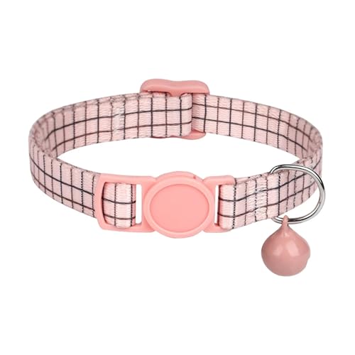 Katzenhalsband aus Nylon mit Schnellverschluss, Sicherheitshalsband, Bedruckte Halskette mit Glöckchen, verstellbar(6) von HBJzxlOK