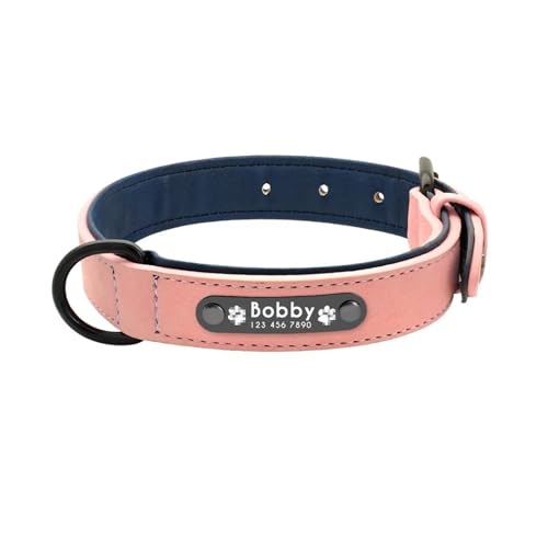 Leder Hundehalsband Leine Set personalisierte weiche Hundehalsband Leine Polsterung(Dark Gray,XXL) von HBJzxlOK