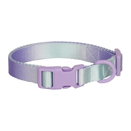 Nylon-Hundehalsband, verstellbar, für Katzen und Hunde, Farbverlauf, Haustier-Halskette(Black 2,L) von HBJzxlOK