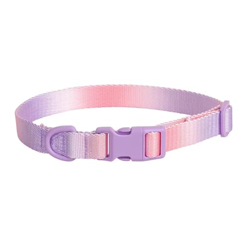 Nylon-Hundehalsband, verstellbar, für Katzen und Hunde, Farbverlauf, Haustier-Halskette(Black 4,M) von HBJzxlOK