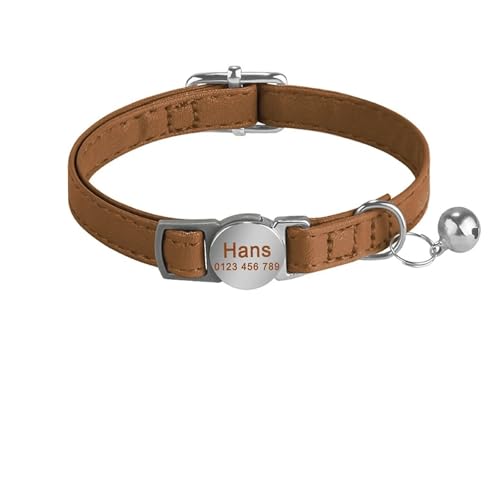 Personalisierte gravierte Haustier Halskette Glocke ID benutzerdefinierte verstellbar PU Leder benutzerdefinierte Name(Blue 2) von HBJzxlOK