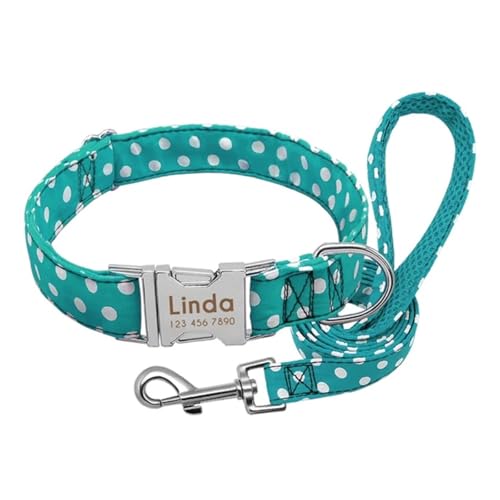 Personalisiertes Hundehalsband Hundehalsband Nylon Haustierhalsband Gravur ID(Blue Set,S) von HBJzxlOK