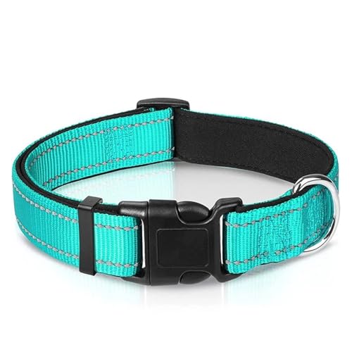 Reflektierendes Hundehalsband. Robustes, verstellbares Haustierhalsband.(Blue,XL) von HBJzxlOK