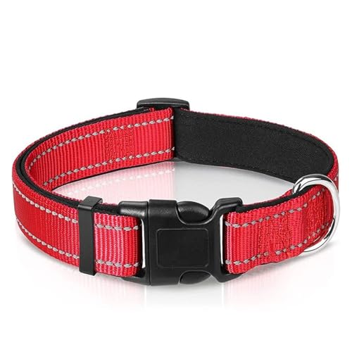 Reflektierendes Hundehalsband. Robustes, verstellbares Haustierhalsband.(Red 2,L) von HBJzxlOK