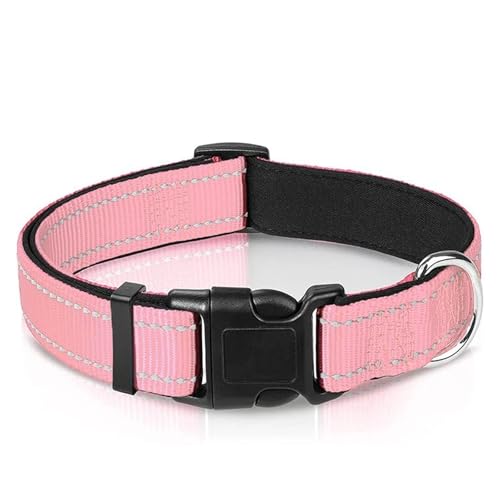 Reflektierendes Hundehalsband. Robustes, verstellbares Haustierhalsband.(Red 5,M) von HBJzxlOK