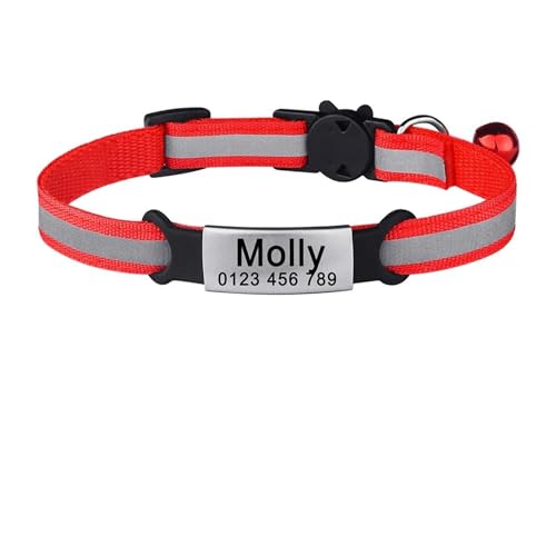 Einstellbare Reflektierende Nylon Katze Kragen Bell Pet Produkte Kragen(Red 2) von HBJzxlOK