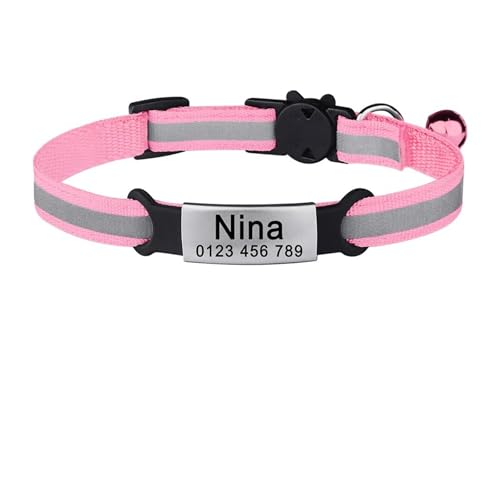 Einstellbare Reflektierende Nylon Katze Kragen Bell Pet Produkte Kragen(Red 5) von HBJzxlOK