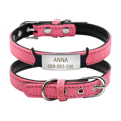 Weiches Hunde- und Katzenhalsband mit Glöckchen, personalisiertes Sicherheitshalsband mit Namensschild für Katzen(Tag 2,XS) von HBJzxlOK