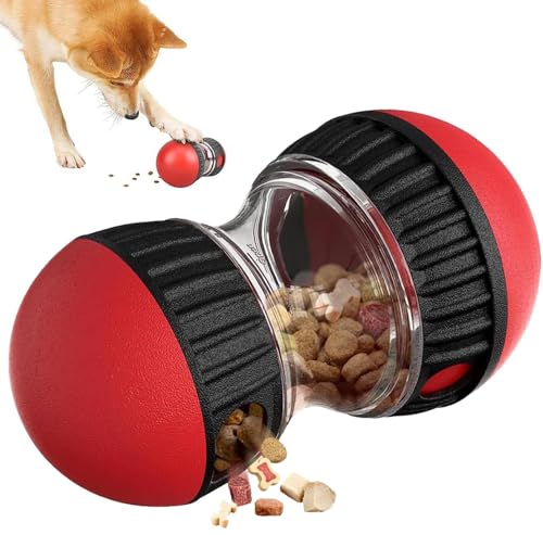 HBSFBH Rollender Leckerli Spender, Leckerli Dosierung Verstellbare Hundespielzeug, Rolling Feeder Hundespielzeug, Slow Feeder für Hunde Spielzeug, Unterhaltsames Spielzeug für Hunde zur Futterausgabe von HBSFBH