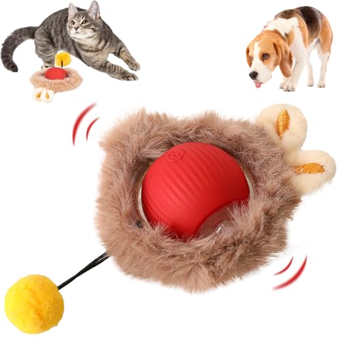 Interaktives Katzen-spielzeug Ball, Katzen-ball mit LED Licht, Interaktives Katzenspielzeug Katzenb-all, Katzenspie-lzeug Elektrisch Katzenba-ll, Chewie Rolling Bal-l, Elektrisches Katzenspielzeug von HBSFBH