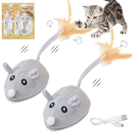 Katzenspielzeug Elektrisch Spielmaus, 2 Stück Magic Maus Katze, Katzens-pielzeug Ma-us, Interaktives Katzenspielzeug M-aus, Katzen-spielzeug Mau-s Elektrisch, Interaktive Spielzeug Maus für Kat-ze Katzenspielzeug Elektrisch Spielmaus, 2 Stück Magic Maus Katze, Katzens-pielzeug Ma-us, Interaktives Katzenspielzeug M-aus, Katzen-spielzeug Mau-s Elektrisch, Interaktive Spielzeug Maus für Kat-ze von HBSFBH