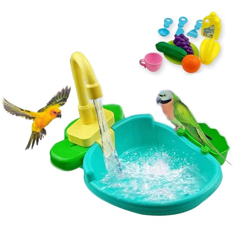 HBYCDSTF Badewanne für Papageien, automatische Vogelbadewanne, Haustierbadewanne, Pool mit Wasserhahn, Vogelbadewanne, Schwimmbad, Spielzeug, Badewanne, Dusche, Wasserspender für Vögel, HBYCDSTF Badewanne für Papageien, automatische Vogelbadewanne, Haustierbadewanne, Pool mit Wasserhahn, Vogelbadewanne, Schwimmbad, Spielzeug, Badewanne, Dusche, Wasserspender für Vögel, von HBYCDSTF