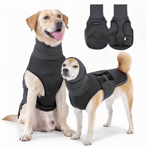 HCHYEY Hunde-Angstjacke, hautfreundliche Donnerweste für Hunde, Hundemantel mit Halsband für Donner und Feuerwerk, hält Haustier ruhig ohne Medizin und Training, Anti-Angst-Shirt für Hunde (B HCHYEY Hunde-Angstjacke, hautfreundliche Donnerweste für Hunde, Hundemantel mit Halsband für Donner und Feuerwerk, hält Haustier ruhig ohne Medizin und Training, Anti-Angst-Shirt für Hunde (B von HCHYEY