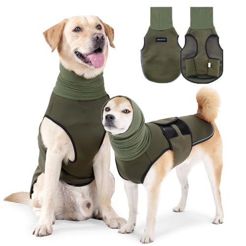 HCHYEY Hunde-Angstjacke, hautfreundliche Donnerweste für Hunde, Hundemantel mit Halsband für Donner und Feuerwerk, hält das Haustier ruhig ohne Medizin und Training, Anti-Angst-Shirt für Hunde (A, HCHYEY Hunde-Angstjacke, hautfreundliche Donnerweste für Hunde, Hundemantel mit Halsband für Donner und Feuerwerk, hält das Haustier ruhig ohne Medizin und Training, Anti-Angst-Shirt für Hunde (A, von HCHYEY