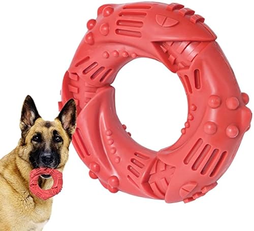 Hunde Spielzeug für Aggressive Kauer aus natürliches Gummi langlebig und nahezu unverwüstlich Hundespielzeug für mittlere und große Rassen Orange von HCHYU