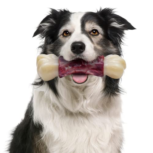 Hunde Spielzeug für Aggressive Kauer aus natürliches Gummi langlebig und nahezu unverwüstlich Hundespielzeug für mittlere und große Rassen Rot von HCHYU