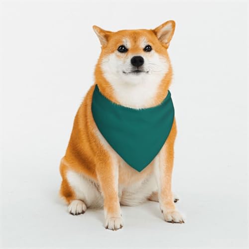 Haustier-Schal, stilvolles Dreiecks-Halstuch, Bandana, Haustierzubehör, waschbar, für Mädchen, Jungen, Hunde oder Katzen, Größe M, Naturgrün von HCVXBSA