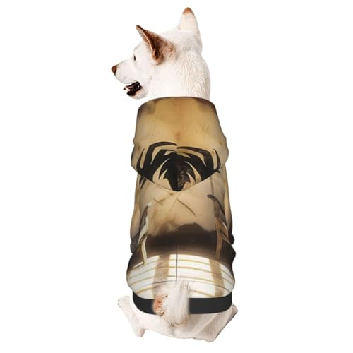 Hunde-Kapuzenpullover für Herbst und Winter, gemütliche Haustierkleidung für Outdoor-Aktivitäten, Hintergrund von Hell's Fire mit Batikdruck, Haustiere tragen Hoodies Hunde-Kapuzenpullover für Herbst und Winter, gemütliche Haustierkleidung für Outdoor-Aktivitäten, Hintergrund von Hell's Fire mit Batikdruck, Haustiere tragen Hoodies von HCVXBSA