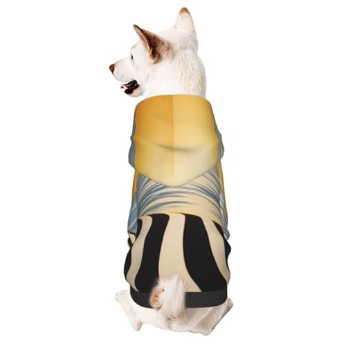 Hunde-Kapuzenpullover für Herbst und Winter, gemütliche Haustierkleidung für Outdoor-Aktivitäten, Strand bei Sonnenuntergang, Batikdruck, Haustier-Kapuzenpullover Hunde-Kapuzenpullover für Herbst und Winter, gemütliche Haustierkleidung für Outdoor-Aktivitäten, Strand bei Sonnenuntergang, Batikdruck, Haustier-Kapuzenpullover von HCVXBSA