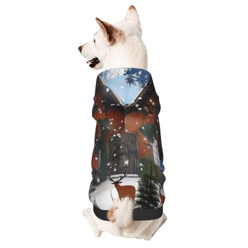 Hunde-Kapuzenpullover für Herbst und Winter, gemütliche Haustierkleidung für Outdoor-Aktivitäten, Weihnachtsmann-Werkstatt, Batikdruck, Haustierkleidung Hunde-Kapuzenpullover für Herbst und Winter, gemütliche Haustierkleidung für Outdoor-Aktivitäten, Weihnachtsmann-Werkstatt, Batikdruck, Haustierkleidung von HCVXBSA
