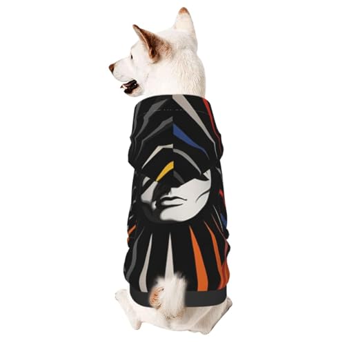 Hunde-Kapuzenpullover für Herbst und Winter, gemütliche Haustierkleidung für Outdoor-Aktivitäten, Zirkushintergrund, Retro-Futurismus, Batikdruck, Haustier-Kapuzenpullover Hunde-Kapuzenpullover für Herbst und Winter, gemütliche Haustierkleidung für Outdoor-Aktivitäten, Zirkushintergrund, Retro-Futurismus, Batikdruck, Haustier-Kapuzenpullover von HCVXBSA