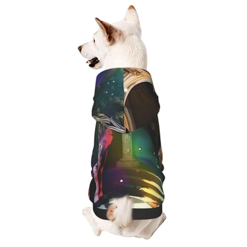 Hunde-Kapuzenpullover für Herbst und Winter, gemütliche Haustierkleidung für Outdoor-Aktivitäten, bunte Pferde, Batikdruck, Haustier-Kapuzenpullover Hunde-Kapuzenpullover für Herbst und Winter, gemütliche Haustierkleidung für Outdoor-Aktivitäten, bunte Pferde, Batikdruck, Haustier-Kapuzenpullover von HCVXBSA