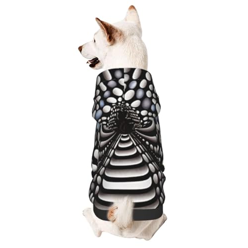 Hunde-Kapuzenpullover für Herbst und Winter, gemütliche Haustierkleidung für Outdoor-Aktivitäten, gepunkteter Schmetterling, Batikdruck, Haustier-Kapuzenpullover Hunde-Kapuzenpullover für Herbst und Winter, gemütliche Haustierkleidung für Outdoor-Aktivitäten, gepunkteter Schmetterling, Batikdruck, Haustier-Kapuzenpullover von HCVXBSA