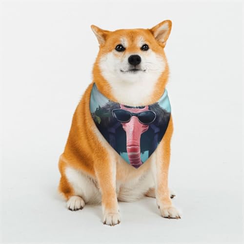 Modischer Tier-Schal, stilvolles Dreiecks-Halstuch, Bandana, Haustierzubehör, waschbares Haustier-Halstuch für Mädchen, Jungen, Hunde oder Katzen, Größe L von HCVXBSA