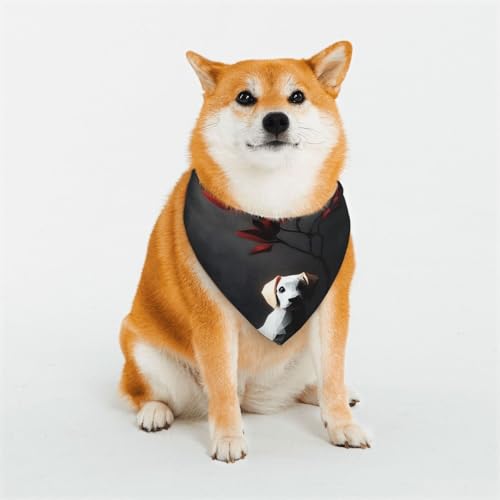 Sad Little Dog Haustier-Schal, stilvolles Dreiecksschal, Bandana, Haustierzubehör, waschbares Haustier-Halstuch für Mädchen, Jungen, Hunde oder Katzen, Größe M von HCVXBSA