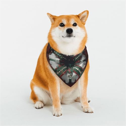 Sechseckiger Haustier-Schal, stylisches Dreiecks-Halstuch, Bandana, Haustierzubehör, waschbares Haustier-Halstuch für Mädchen, Jungen, Hunde oder Katzen, Größe S von HCVXBSA