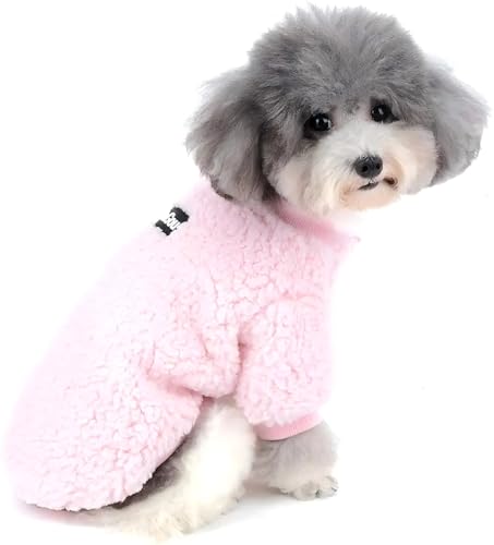 Gemütlicher Sherpa-Pullover für Hunde, Plüsch-Fleece, Winterkleidung, Rosa Gemütlicher Sherpa-Pullover für Hunde, Plüsch-Fleece, Winterkleidung, Rosa von HCXQMYTY