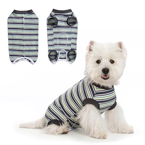 Hunde-Genesungsanzug, postoperative Bodysuit, weich, atmungsaktiv, chirurgischer Haustieranzug, E-Halsband-Alternative zur Spay-Neuter-Wundpflege, Anti-Leck-Einteiler von HDAKDDHG